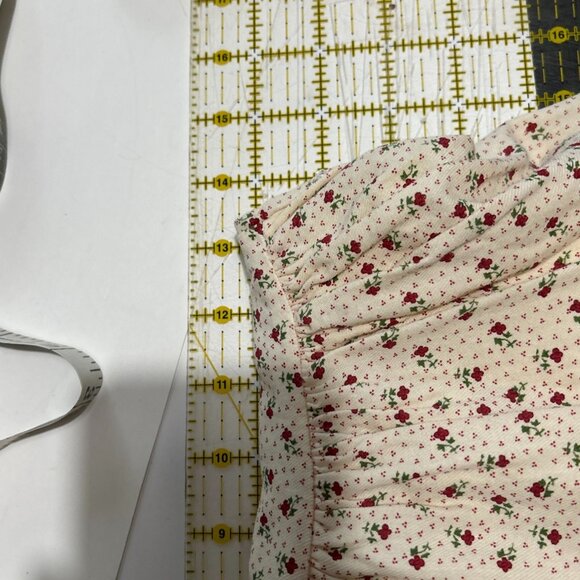 Vintage Dress Cotton Slip Floral Long Sleeve Old Time Clothing Ruffle Collar 3Y - Picture 14 of 16